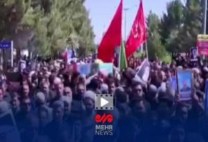حماسه حضور مردم سربیشه در تشییع شهید اقتدار ایران