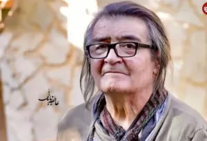 رضا رویگری در حال گریم شدن در پشت‌صحنه مختارنامه