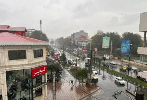 بارش شدید باران در رشت