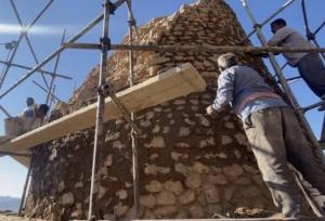 برج سنگی زارکوئیه بهاباد مرمت و بازسازی شد