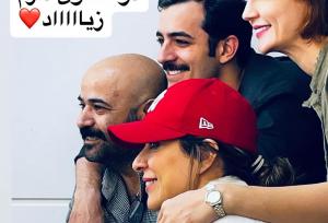 قاب صمیمی علی شادمان و سحر دولتشاهی در کنار خانم بازیگر