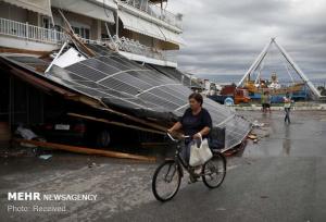توفان «بایرون» در یونان خسارات زیادی به بار آورد