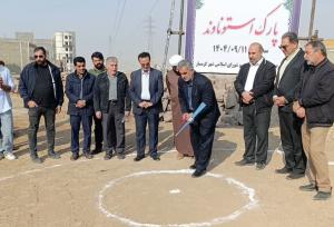 گرمسار سبزتر می‌شود؛ کلنگ پارک جدید در زمین محله استوناوند