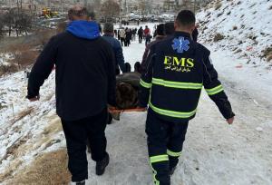 نجات مصدوم حادثه سقوط در ارتفاعات آبیدر با تلاش اورژانس کردستان