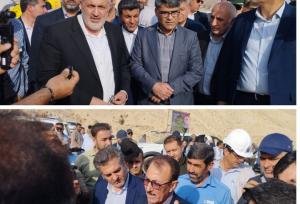بازدید وزیر نیرو از سد میمه در بخش مرکزی دهلران
