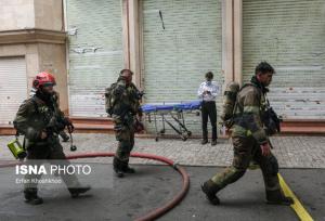 نجات ۷ شهروند از آتش‌سوزی یک پاساژ در اهواز