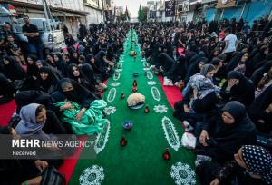 مراسم «سفره جهانی حضرت رقیه»در منطقه اسلام آباد شهر زنجان