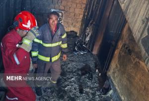 مهار آتش‌سوزی منزل مسکونی در مسکن مهر جاسک