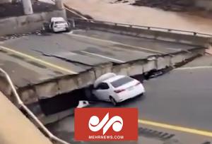 فروریختن یک پل پس از سیل در عربستان قربانی گرفت