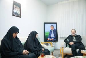 دیدار لاریجانی با خانواده شهید ایزدی