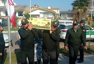 تشییع پیکر شهید گمنام در بندرانزلی