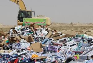 ۶۰۰ کیلو کالای سلامت‌محور قاچاق و تقلبی در کاشان منهدم شد