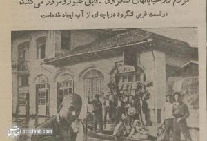 لنگرود غرق شد، مردم با قایق به خیابان آمدند