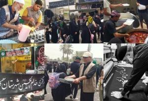 خدمت‌رسانی موکب گناوه به زائران اربعین در کربلا