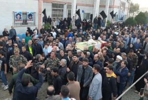 مراسم تشییع پیکر ۲ شهید گمنام در تالش برگزار شد