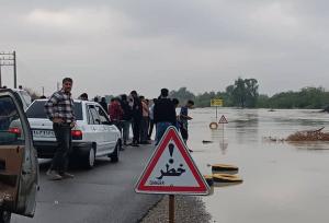 طغیان رودخانه فصلی در لیردف جاسک