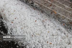 تگرگ در روستای سول جاسک