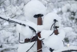 تلاش برای وصل برق شهر الیگودرز بعد از بارش سنگین برف