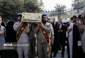 آغاز آیین تشییع و تدفین شهید گمنام دفاع مقدس در سیریک