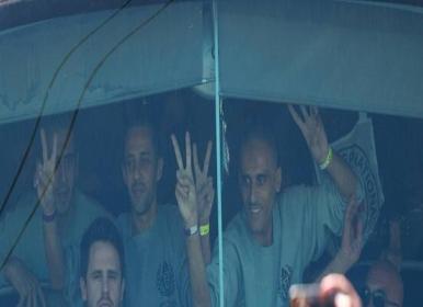 استقبال باشکوه از اسیران فلسطینی در خان یونس+فیلم