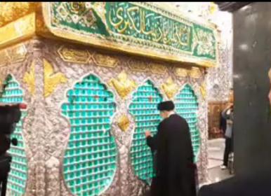 استقبال پرشور از رئیسی درحرم حضرت زینب(س) +فیلم