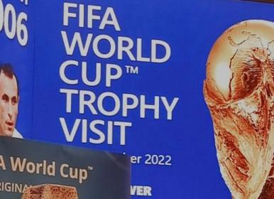 مراسم رونمایی از کاپ جام جهانی 2022 درایران +فیلم