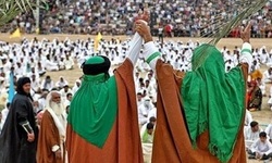 حضور نمادین کاروان غدیر درمهمونی ۱۰ کیلومتری+فیلم