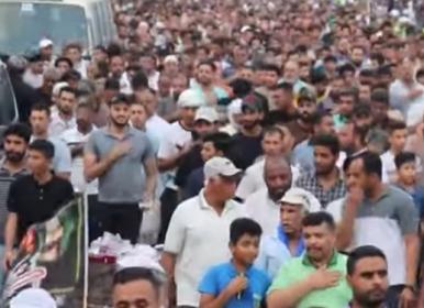 حرکت بزرگترین کاروان زائران پیاده اربعین+ویدئو