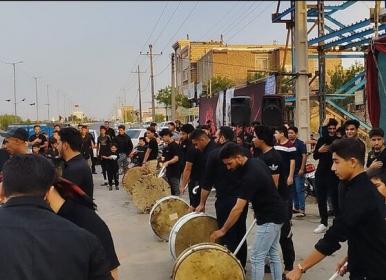 برگزاری مراسم عزاداری هیات فاطمیون شهر سلامی خواف