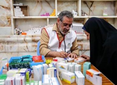 ارائه خدمات درمانی و امدادی هلال‌احمر به زائران اربعین