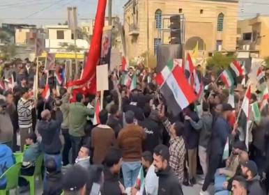 تظاهرات حمایت از ایران در پایتخت عراق+فیلم