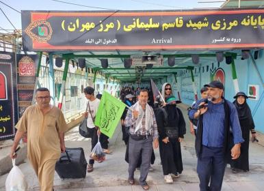 وضعیت تردد زائرین اربعین در مرز مهران+فیلم 