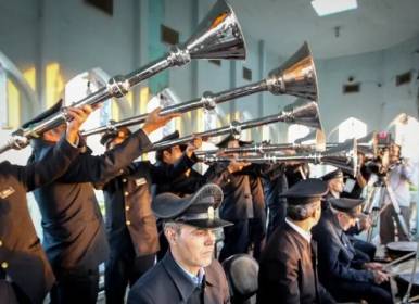 نقاره زنی درحرم حضرت علی بن باقر(ع) مشهد اردهال