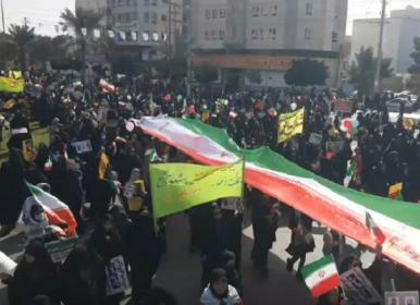 حضور گسترده بانوان بوشهری در راهپیمایی ۲۲بهمن+فیلم