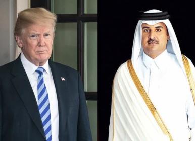 ماجرای جلسه ترامپ با مقامات قطری در هواپیما+فیلم