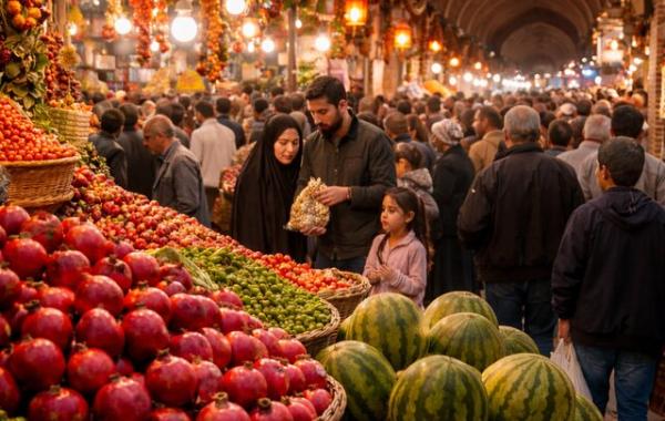 بازار شب یلدا ، روایتگر شور و شوق یلدایی