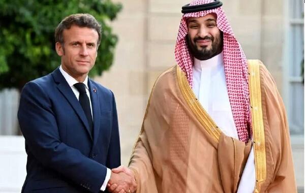 گفتگوی تلفنی ولیعهد سعودی و ماکرون درباره غزه