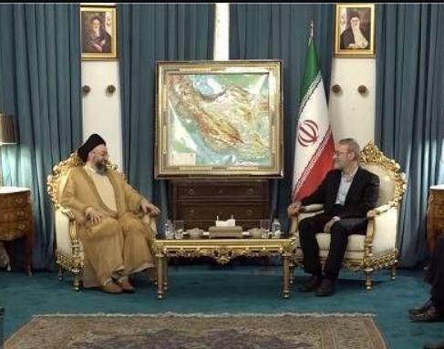دیدار سید عمار حکیم با دبیر شورای عالی امنیت ملی