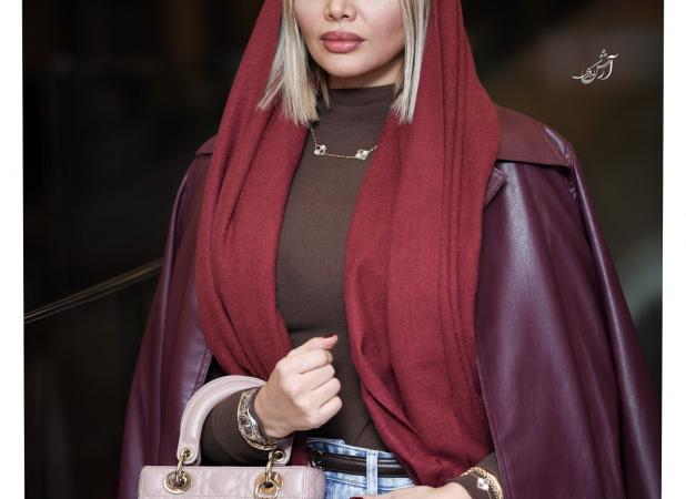 مهسا کامیابی با استایل چرمیِ قرمز اکران «های کپی» رو فتح کرد