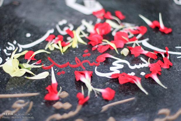 قبور مطهر شهدای خورموج به مناسبت دهه امامت و ولایت غبارروبی شد