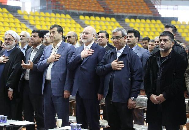 افتتاح بزرگترین سالن ورزشی پس از انقلاب در مشهد با حضور قالیباف و دنیامالی