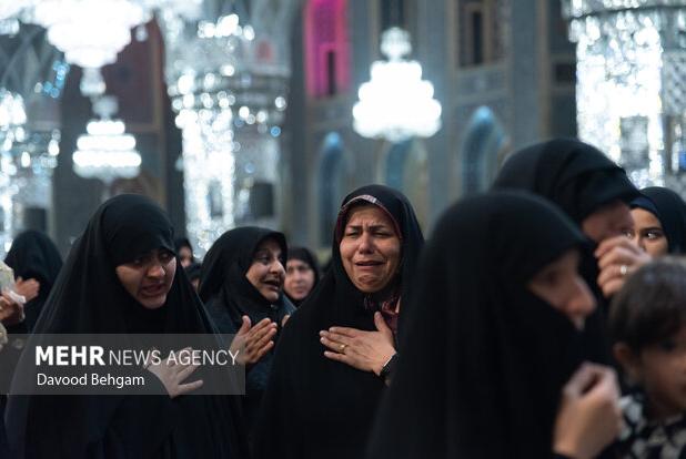 حرم امام رضا(ع) غرق در عزا و ماتم است