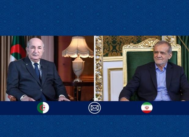 پیام تبریک پزشکیان به رئیس جمهور الجزایر