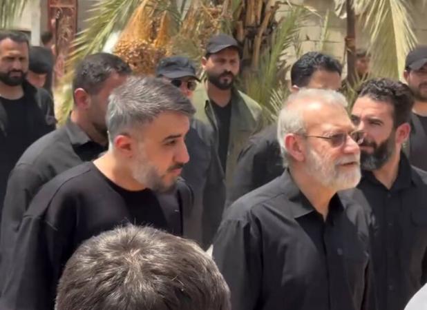 همراهی مداحی معروف با لاریجانی در مسیر کربلا