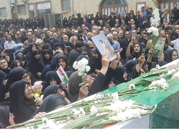 تشییع پیکر «شهیده مرضیه عسگری» و «شهیده زهرا برزگر» درگرگان