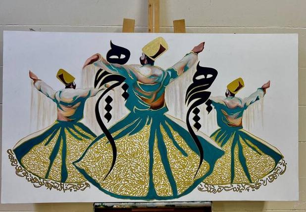 نمایشگاه «رقص خط تو»؛ جایی که خط از واژه آزاد می‌شود