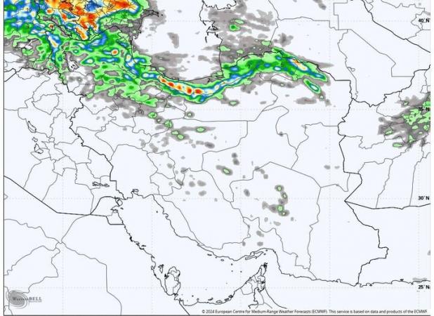 هشدار بارش رگباری باران و تگرگ در ۱۴ استان کشور برای امروز