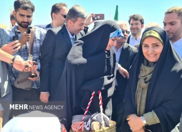 وزیر راه و شهرسازی از آبشار نمکی خور بازدید کرد