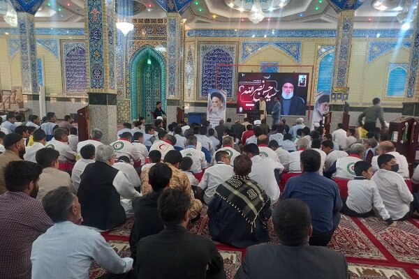 مراسم نخستین سالگرد شهادت سید حسن نصرالله در زاهدان برگزار شد