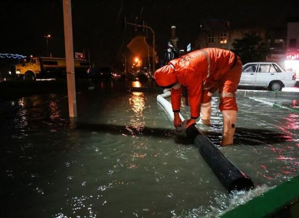 آب گرفتگی مسکن مهر شهر بندر جاسک